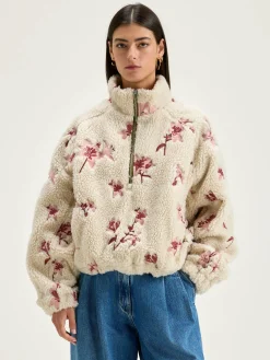 Bellerose Alixe Teddy Sweatshirt Ecru New