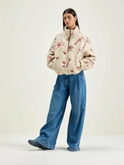 Bellerose Alixe Teddy Sweatshirt Ecru New