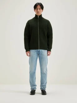 Bellerose Allip Trui Met Rits Dark olive Discount