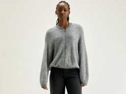 Bellerose Asedi Cardigan Met Rits Heather grey Discount