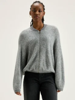 Bellerose Asedi Cardigan Met Rits Heather grey Discount
