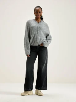 Bellerose Asedi Cardigan Met Rits Heather grey Discount