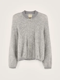 Bellerose Asedi Cardigan Met Rits Heather grey Discount