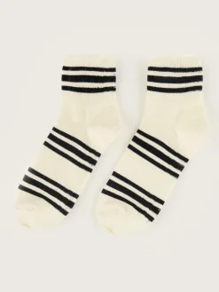 Bellerose Bitia Enkel Sokken Natural / Navy Clearance