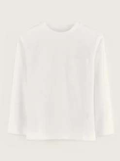 Bellerose Camo Lange Mouwen T-shirt White Discount
