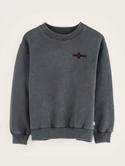 Bellerose Chami Ronde Hals Sweatshirt Black sand Hot