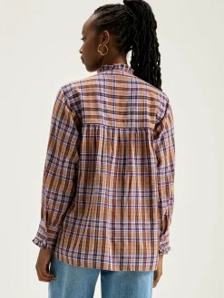 Bellerose Claudia Geruite Blouse Copper / Light rose New