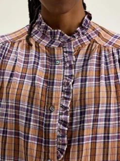 Bellerose Claudia Geruite Blouse Copper / Light rose New