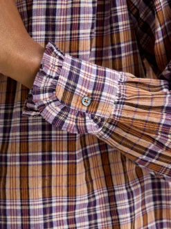 Bellerose Claudia Geruite Blouse Copper / Light rose New