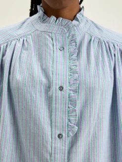 Bellerose Claudia Gestreepte Blouse Bonbon / Mojito New