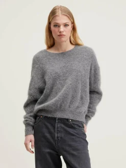 Bellerose Datus Angora-mix Trui Mid grey Discount