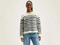 Bellerose Decat Ronde Hals Trui Natural / Naval Hot