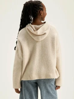 Bellerose Dera Gebreide Hoodie Cream Discount