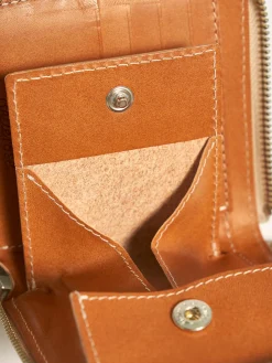 Bellerose Dolhar Portemonnee Met Rits Cognac Clearance