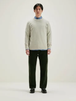 Bellerose Donoon Ronde Hals Trui Oyster Outlet