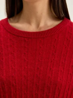 Bellerose Dukas Cropped Trui Ecarlate Discount