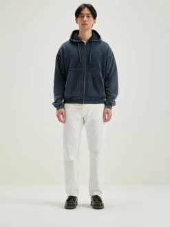 Bellerose Falkon Hoodie Met Rits Black blue