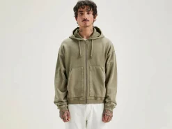 Bellerose Falkon Hoodie Met Rits Military Sale