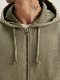 Bellerose Falkon Hoodie Met Rits Military Sale