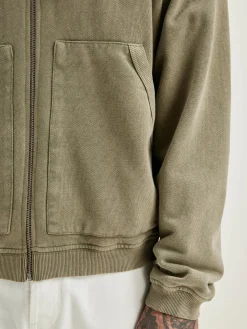 Bellerose Falkon Hoodie Met Rits Military Sale