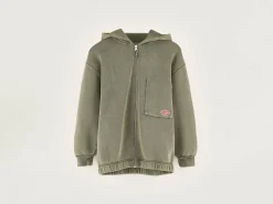 Bellerose Farino Hoodie Met Ritssluiting Moss Hot