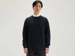 Bellerose Flake Ronde Hals Sweatshirt Navy Online