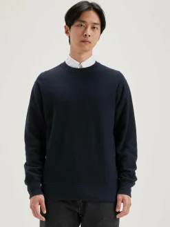 Bellerose Flake Ronde Hals Sweatshirt Navy Online