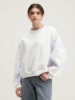 Bellerose Flips Ronde Hals Sweatshirt Vintage white Discount