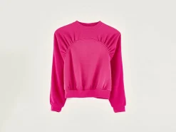 Bellerose Floris Ronde Hals Sweatshirt Fushia Discount