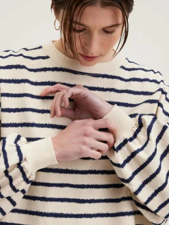 Bellerose Franco Pofmouwen T-shirt Antique white Online