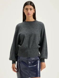 Bellerose Ganto Ronde Hals Trui Mid grey Hot