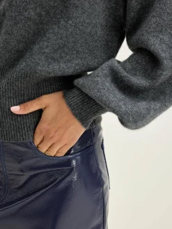 Bellerose Ganto Ronde Hals Trui Mid grey Hot