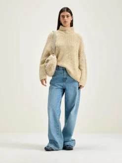 Bellerose Gap Trechterhals Trui Oatmeal Outlet