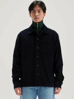 Bellerose Goney Corduroy Overhemd Navy Sale