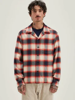 Bellerose Goney Geruit Overhemd Blueberry / Hot sauce