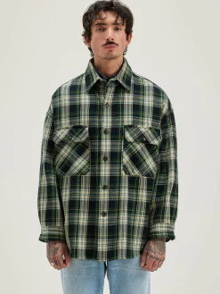 Bellerose Grown Geruit Overhemd Deep well / Sea pine