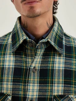 Bellerose Grown Geruit Overhemd Deep well / Sea pine