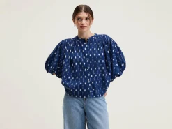 Bellerose Ink Cropped Blouse Myosotis Online