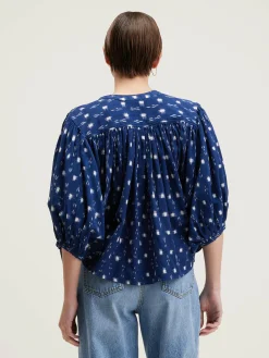 Bellerose Ink Cropped Blouse Myosotis Online