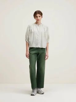 Bellerose Ink Cropped Blouse Antique white / Myrtille Clearance