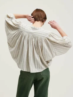 Bellerose Ink Cropped Blouse Antique white / Myrtille Clearance