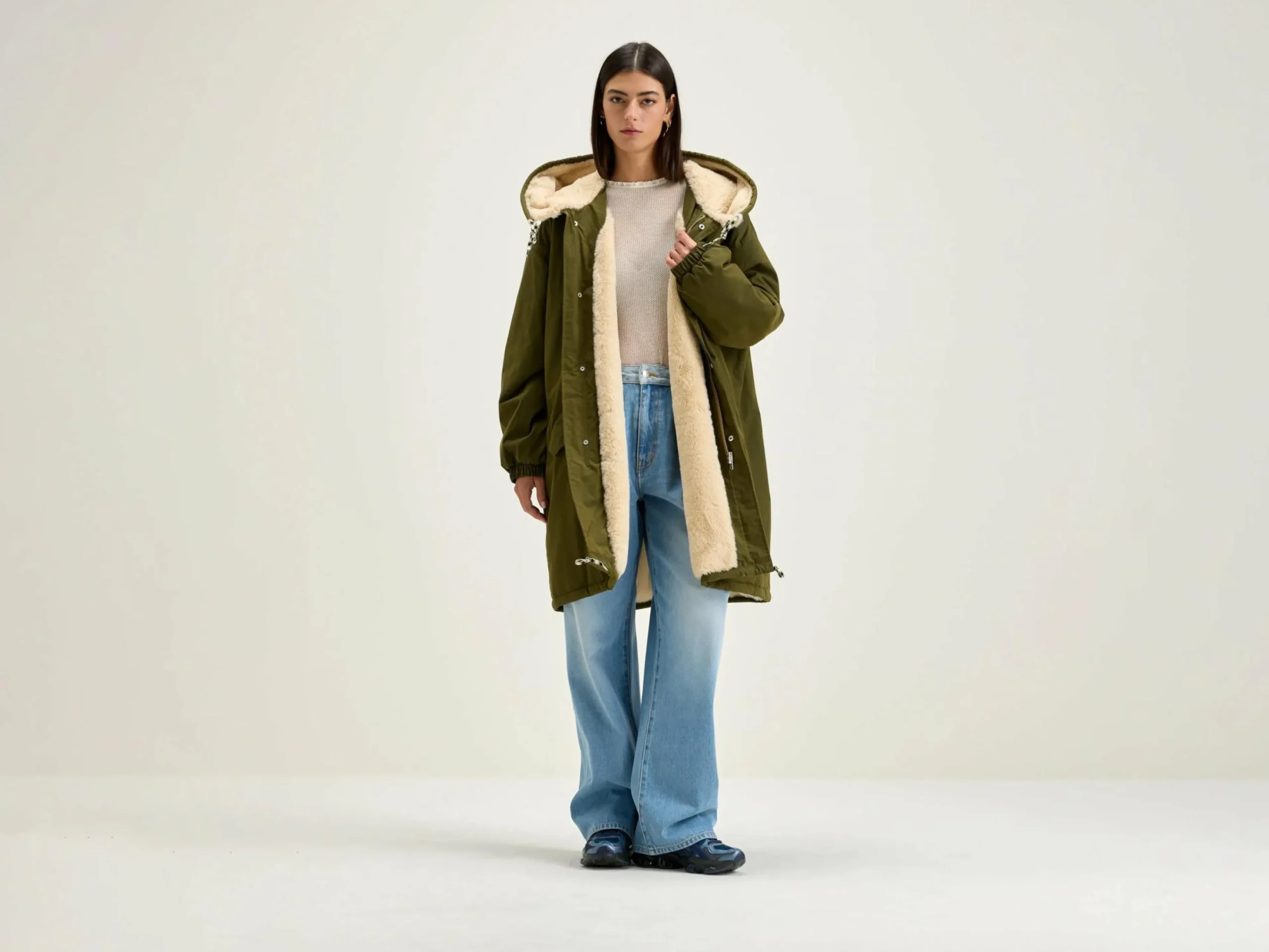 Bellerose Laos Parka Met Capuchon Olive Outlet