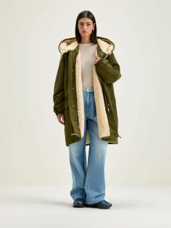 Bellerose Laos Parka Met Capuchon Olive Outlet