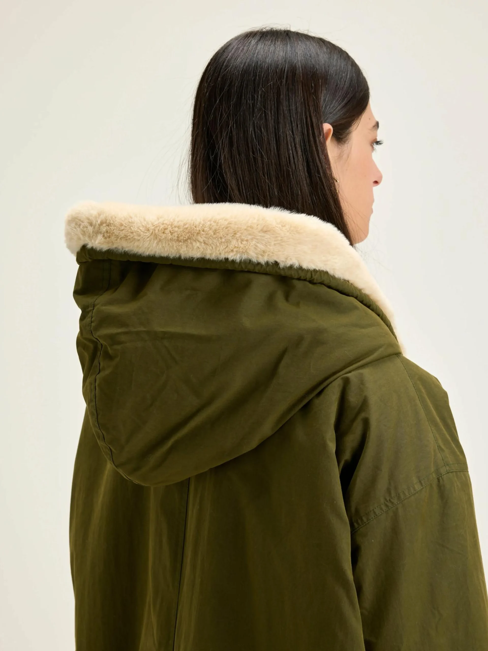 Bellerose Laos Parka Met Capuchon Olive Outlet