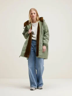 Bellerose Laos Parka Met Capuchon Eucalyptus Outlet