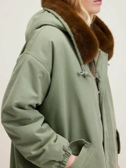 Bellerose Laos Parka Met Capuchon Eucalyptus Outlet