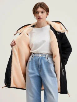 Bellerose Laos Parka Met Capuchon Off black Discount