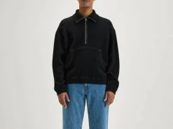 Bellerose Mabro Sweatshirt Met Rits Black