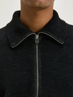 Bellerose Mabro Sweatshirt Met Rits Black