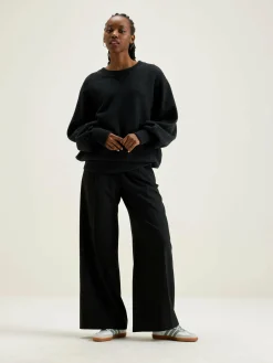 Bellerose Milos Ronde Hals Sweatshirt Off black Hot